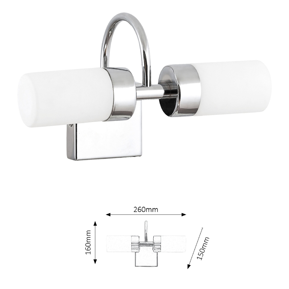 APLICA LED BETTY PENTRU BAIE  8W IP44 LUMINA NEUTRA 4000K CROM