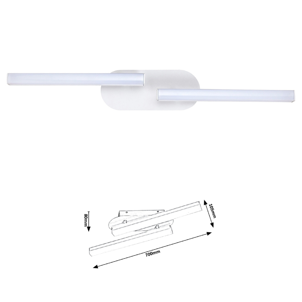 APLICA MARIUS IP44 LED 2X18 3000K nu se mai fabrica