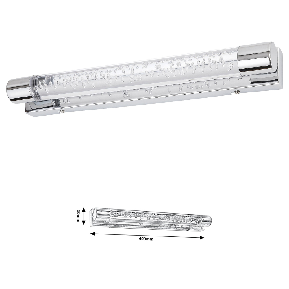 APLICA LED ABBEY 2X5W 900LM IP44 LUMINA CALDA 3000K CROM