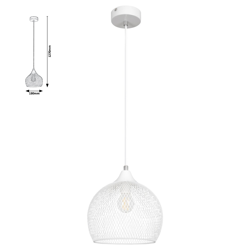 PENDUL RONAN ALB E14 40W