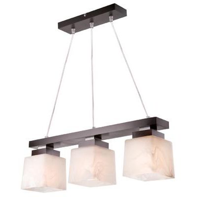 PENDUL 3X60W E27 KUBUS STICLA MARO