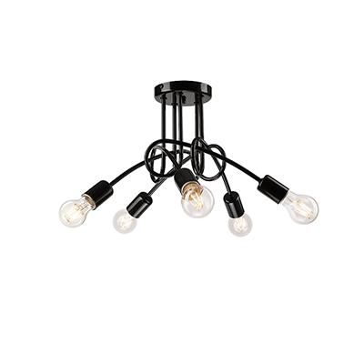 LUSTRA CAMILLA 5X60W E27 NEGRU
