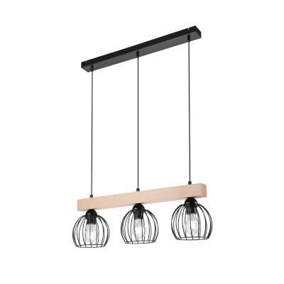 PENDUL 3X60W E27 NATUR/NEGRU