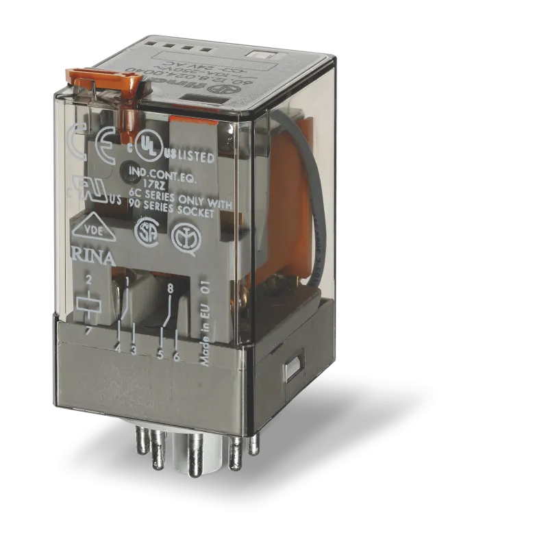RELEU DE UZ GENERAL FISABIL 2C-10A 8 PINI 24V C.A.