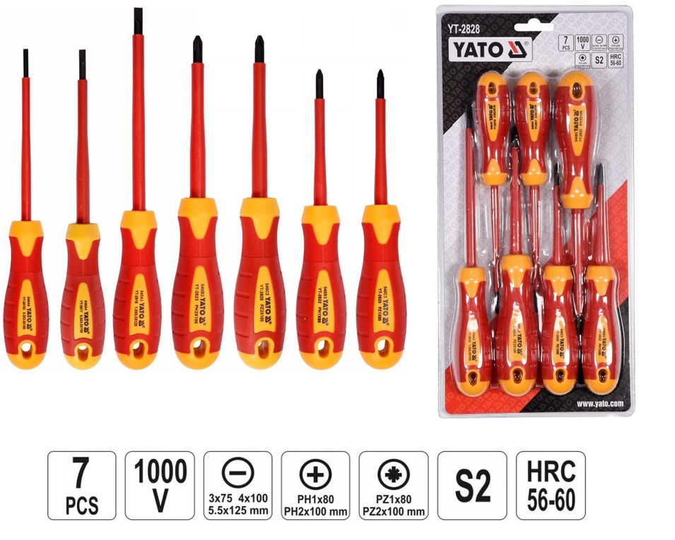 YATO SET 7 SURUBELINITE 1000V@ YT-2828