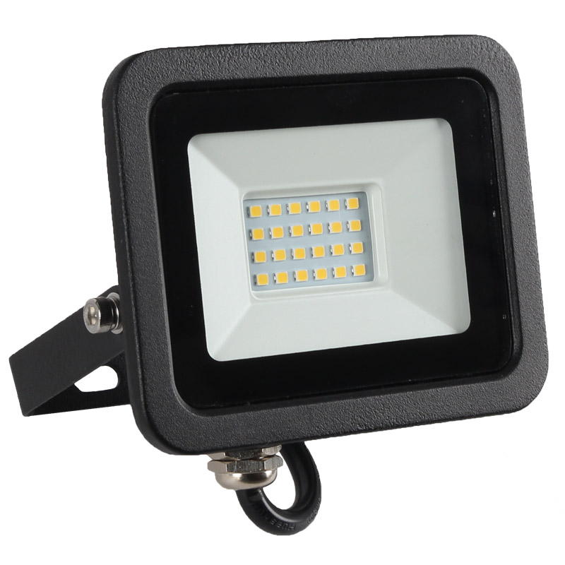 REFLECTOR LED SLIM 20W 1600LM 4000K NEGRU