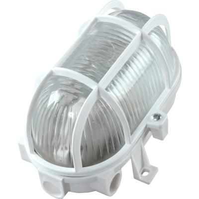 LAMPA EXTERIOR 100W OVAL GRILAJ ALB