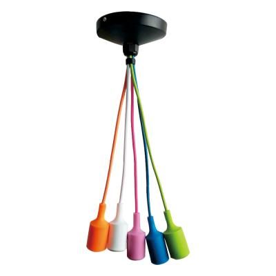 PENDUL TEXTIL E27 CU 5 BRATE