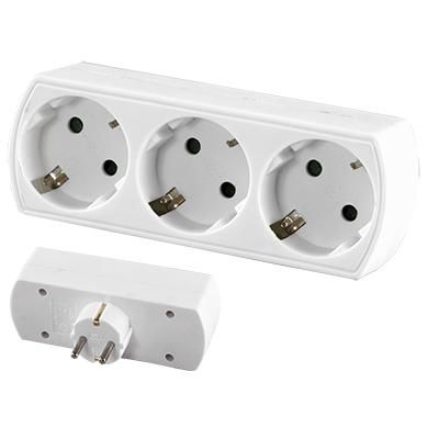 ADAPTOR 3xSCHUKO IN LINIE