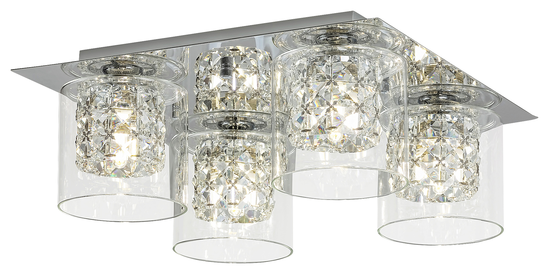 PLAFONIERA DUCHESS G9 4X40W CROM STICLA