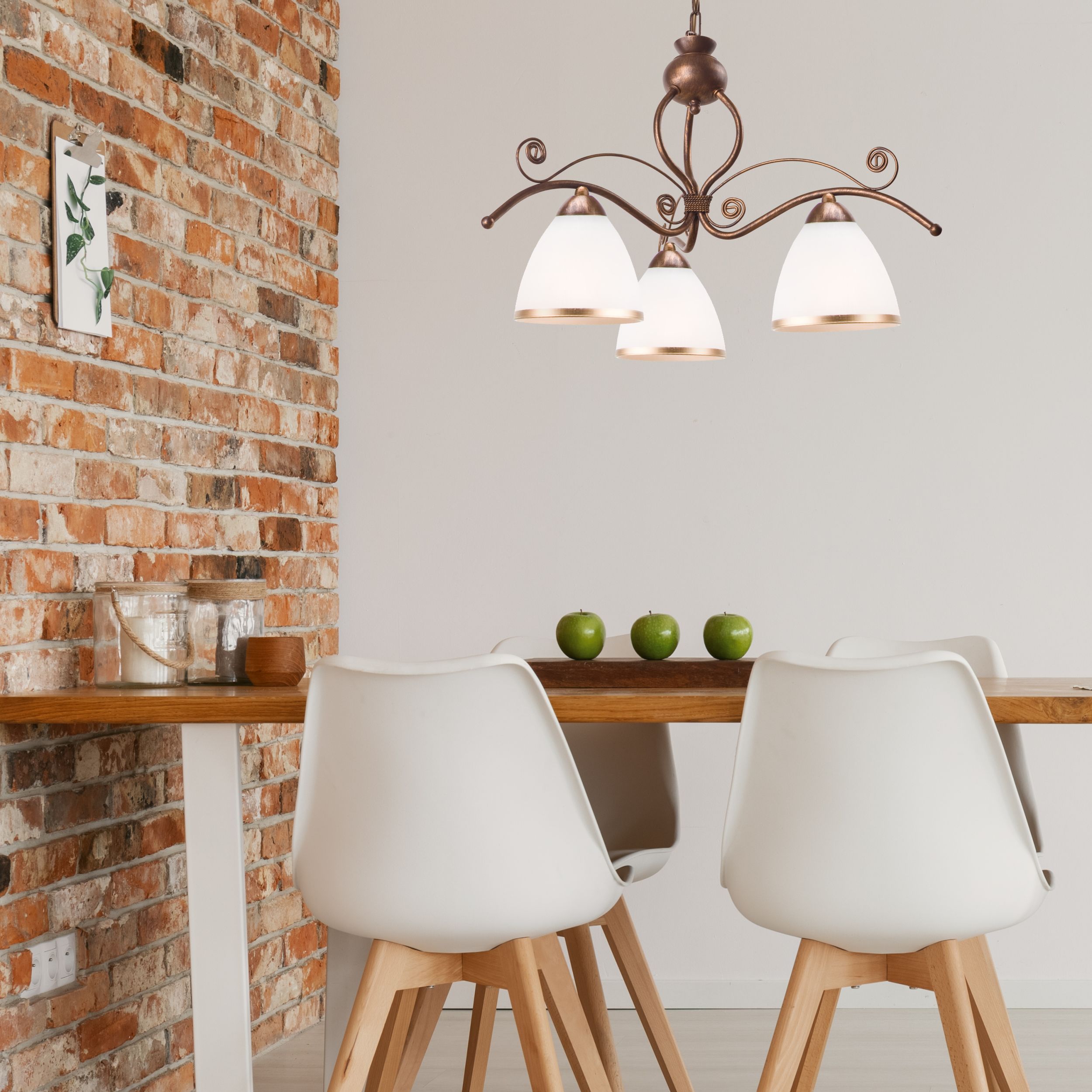 LUSTRA RETRO ALB MARO E27 3X60W